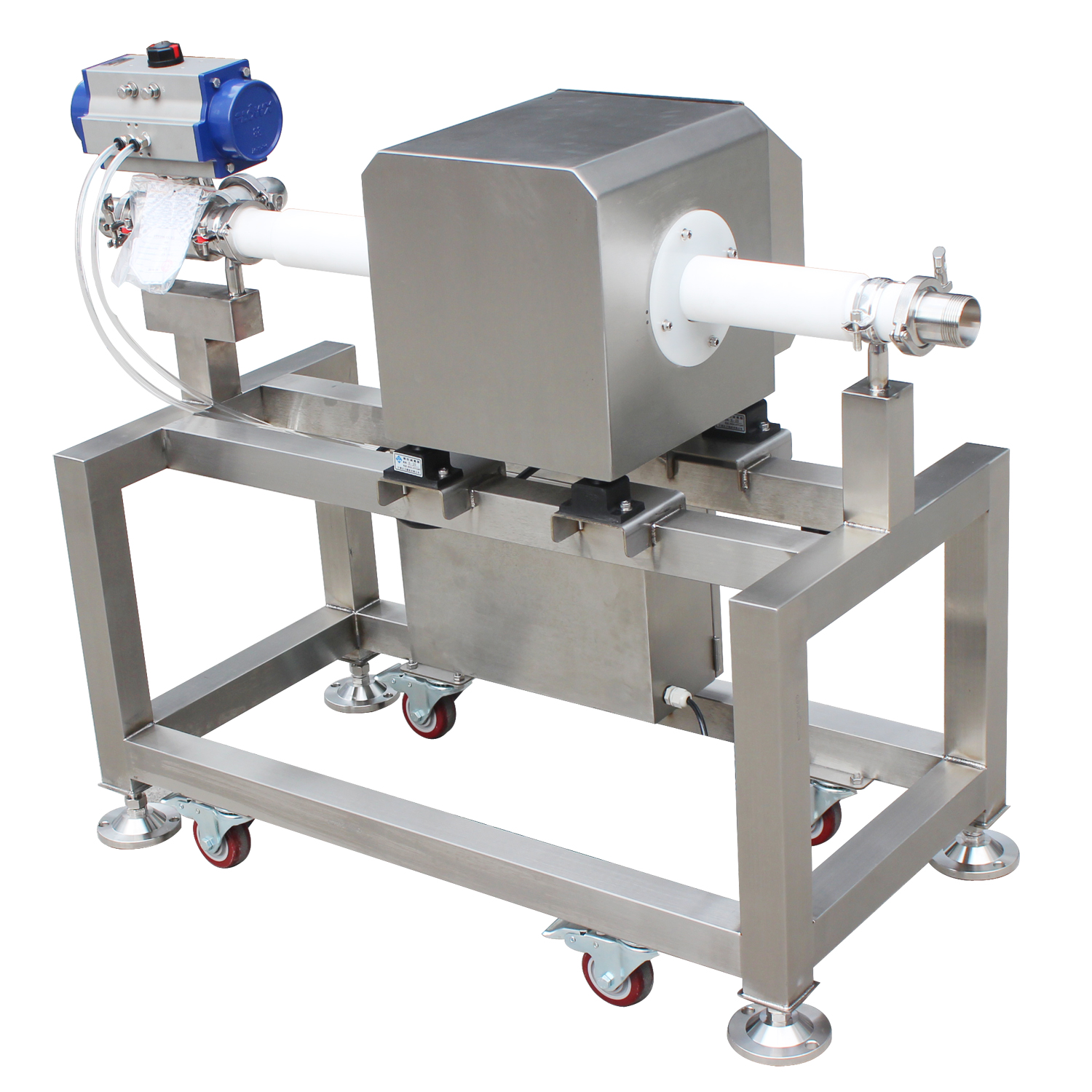 生產(chǎn)線(xiàn)安裝金屬控測(cè)器、配備金屬檢測(cè)機(jī)的方法